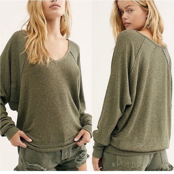 NWT- FREE PEOPLE Santa Clara Thermal in Ferngully - Picture 1 of 11
